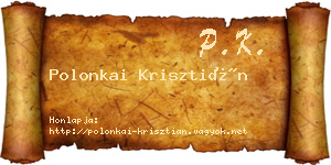 Polonkai Krisztián névjegykártya